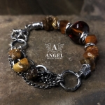 Baltic Amber -  bransoleta z surowych bursztynów - Anioł w Biżuteria/Bransolety