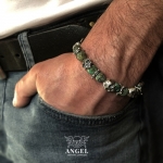 SKULL - bransoleta z turkusu afrykańskiego - Anioł w Biżuteria/Dla mężczyzn