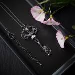 Black Cashmere - unikatowy srebrny naszyjnik z wisiorem w kształcie klucza - Iza Malczyk w Biżuteria/Naszyjniki