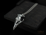 Corvus calvaria - gothic skull pendant , rawen necklace, crow necklace, bird skull pendant